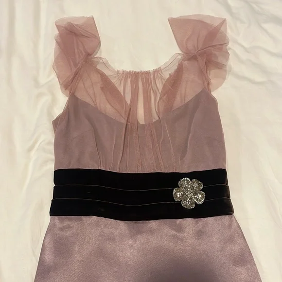 vera wang purple silk dress Vera Wang Lavender Label One shoulder Stretch Satin Dress (Size 4- 38)